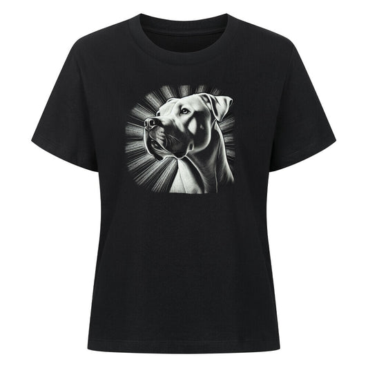 Premium Damen-Shirt "Dogo Argentino - Bright" Schwarz – hunde-shirt.de