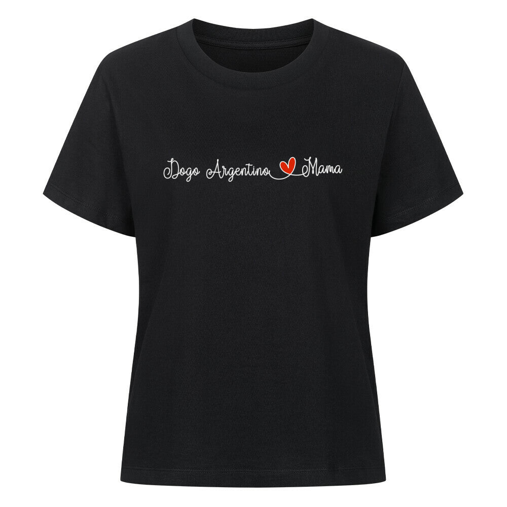Premium Damen-Shirt "Dogo Argentino - Mama" Schwarz – hunde-shirt.de