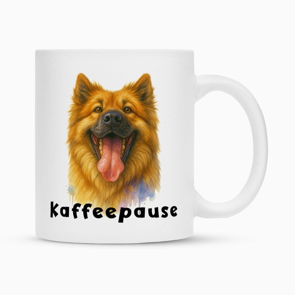 Tasse "Eurasier - Kaffeepause" Weiß – hunde-shirt.de