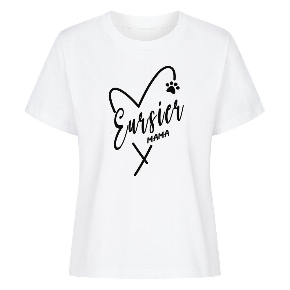 Premium Damen-Shirt "Eurasier - MAMA" Weiß – hunde-shirt.de