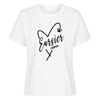 Premium Damen-Shirt "Eurasier - MAMA" Weiß – hunde-shirt.de