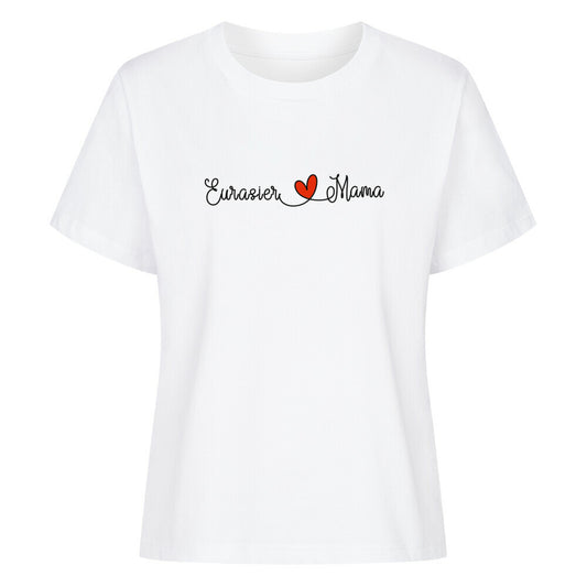 Premium Damen-Shirt "Eurasier - Mama" Weiß – hunde-shirt.de