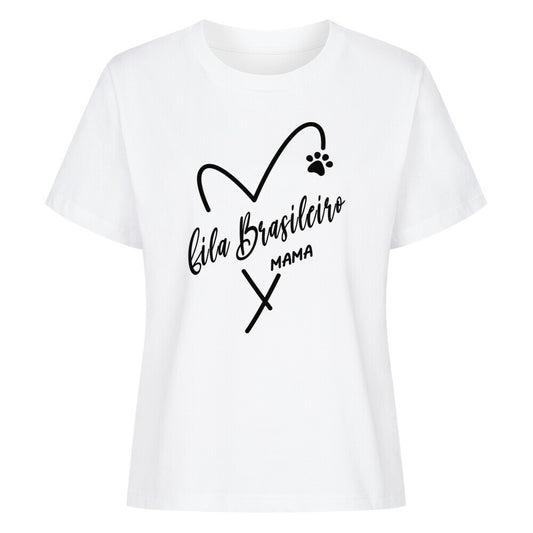 Premium Damen-Shirt "Fila Brasileiro - MAMA" Weiß – hunde-shirt.de