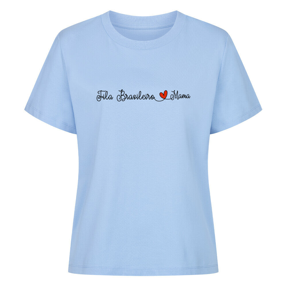 Premium Damen-Shirt "Fila Brasileiro - Mama" Sky Blue – hunde-shirt.de