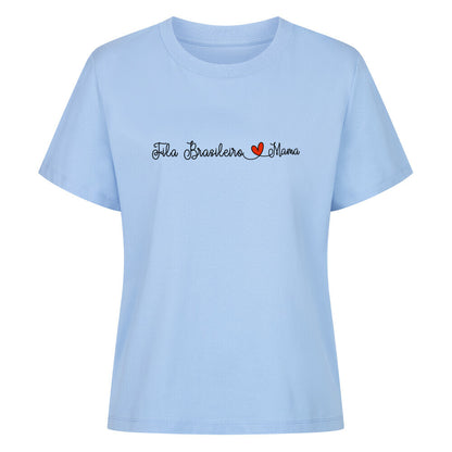 Premium Damen-Shirt "Fila Brasileiro - Mama" Sky Blue – hunde-shirt.de