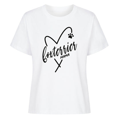 Premium Damen-Shirt "Foxterrier - MAMA" Weiß – hunde-shirt.de
