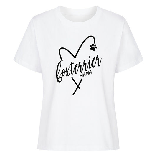 Premium Damen-Shirt "Foxterrier - MAMA" Weiß – hunde-shirt.de