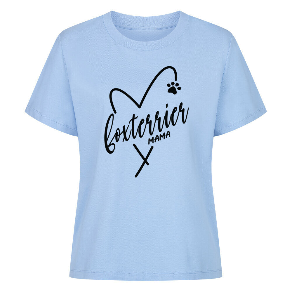 Premium Damen-Shirt "Foxterrier - MAMA" Sky Blue – hunde-shirt.de