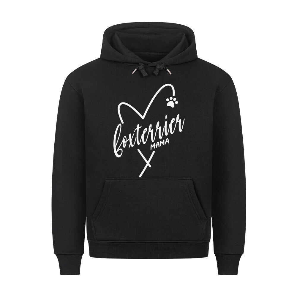 Premium Hoodie "Foxterrier - MAMA" Schwarz – hunde-shirt.de