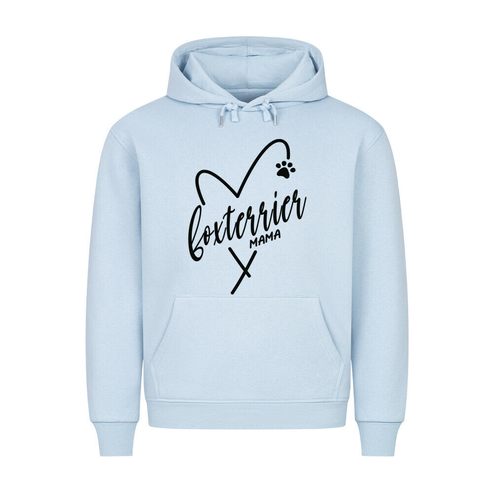 Premium Hoodie "Foxterrier - MAMA" Babyblau – hunde-shirt.de