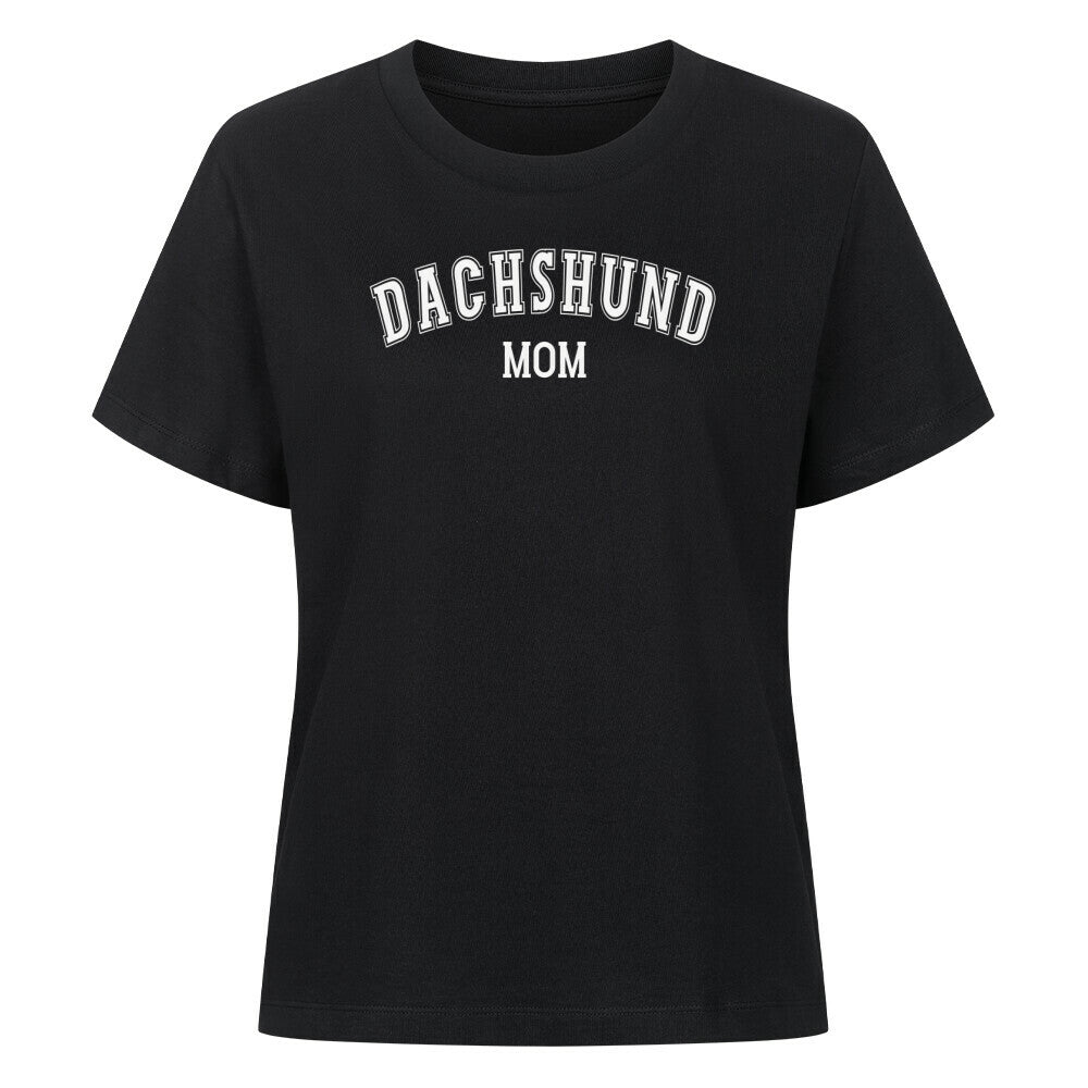 Premium Damen-Shirt "Dackel - Dachshund MOM" Schwarz – hunde-shirt.de
