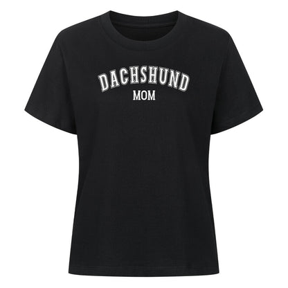 Premium Damen-Shirt "Dackel - Dachshund MOM" Schwarz – hunde-shirt.de