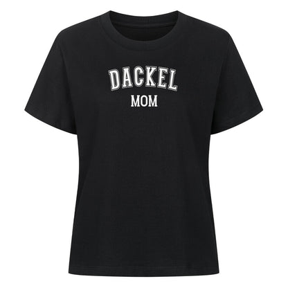 Premium Damen-Shirt "Dackel - MOM" Schwarz – hunde-shirt.de