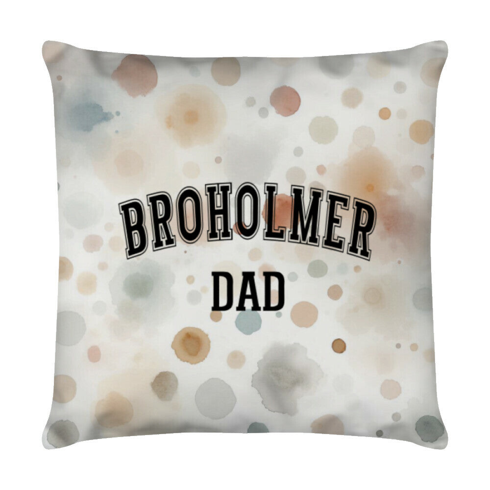 Kissen "Broholmer - DAD" Weiß – hunde-shirt.de