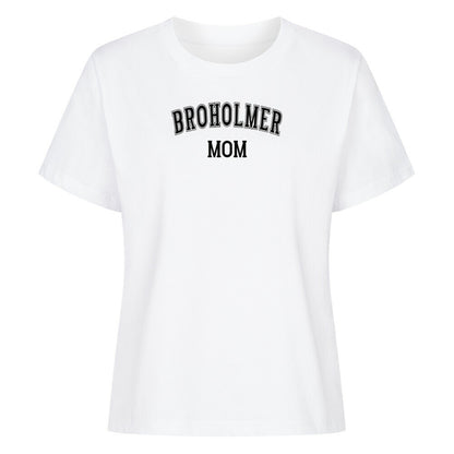 Premium Damen-Shirt "Broholmer - MOM" Weiß – hunde-shirt.de