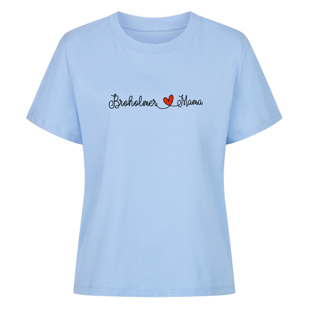 Premium Damen-Shirt "Broholmer - Mama" Sky Blue – hunde-shirt.de