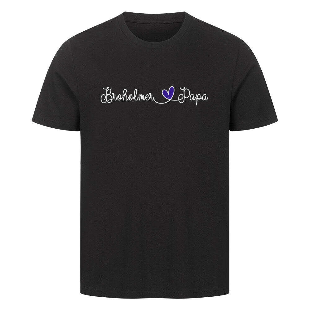Premium T-Shirt "Broholmer - Papa" Schwarz – hunde-shirt.de