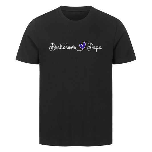 Premium T-Shirt "Broholmer - Papa" Schwarz – hunde-shirt.de