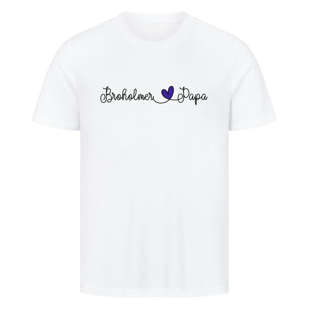 Premium T-Shirt "Broholmer - Papa" Weiß – hunde-shirt.de