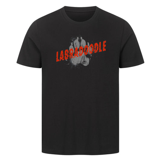 Premium T-Shirt "Labradoodle - PAW" Schwarz – hunde-shirt.de