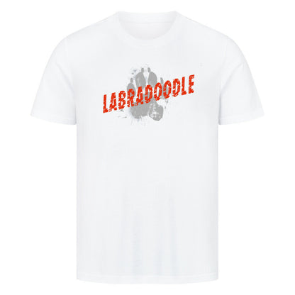 Premium T-Shirt "Labradoodle - PAW" Weiß – hunde-shirt.de