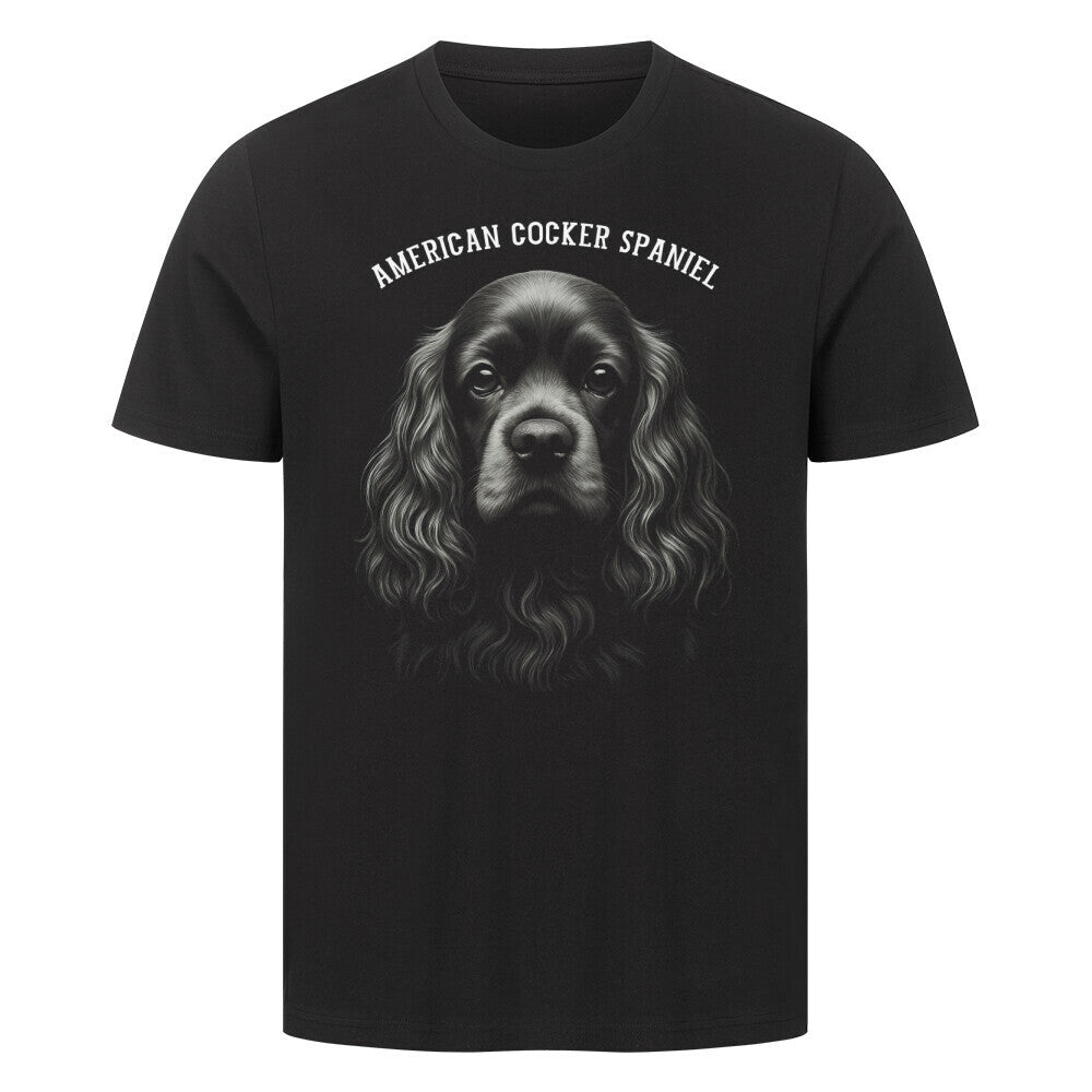 Premium T-Shirt "American Cocker - Pure" Schwarz – hunde-shirt.de
