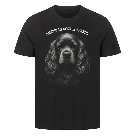 Premium T-Shirt "American Cocker - Pure" Schwarz – hunde-shirt.de