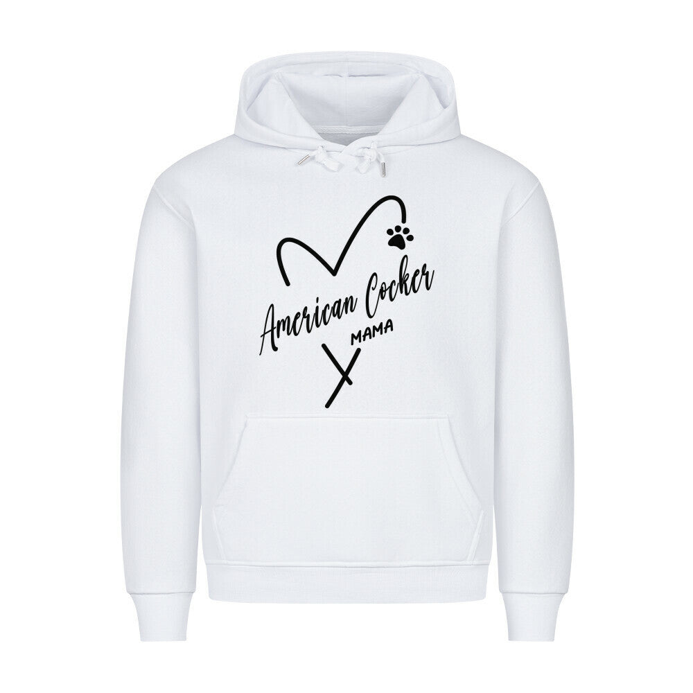 Premium Hoodie "American Cocker - MAMA" Weiß – hunde-shirt.de