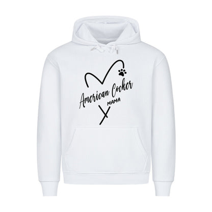 Premium Hoodie "American Cocker - MAMA" Weiß – hunde-shirt.de