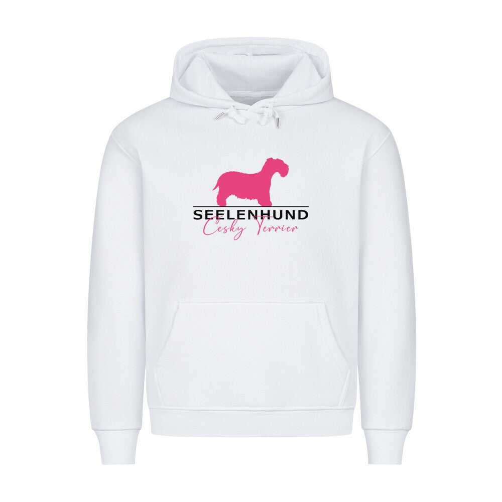 Premium Hoodie "Cesky Terrier - Seelenhund" Weiß – hunde-shirt.de