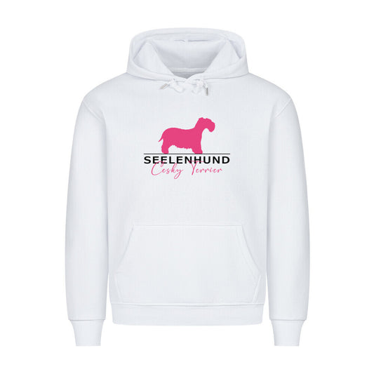 Premium Hoodie "Cesky Terrier - Seelenhund" Weiß – hunde-shirt.de