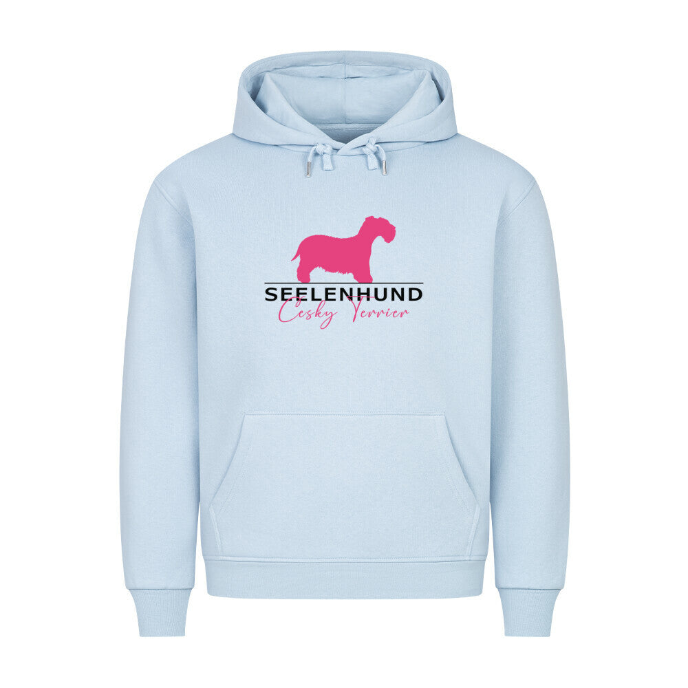 Premium Hoodie "Cesky Terrier - Seelenhund" Babyblau – hunde-shirt.de