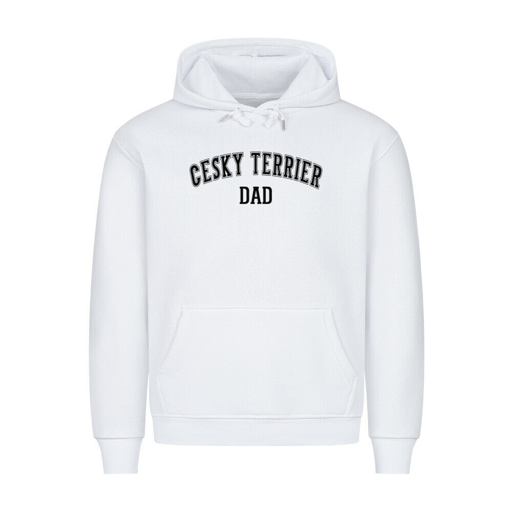 Premium Hoodie "Cesky Terrier - DAD" Weiß – hunde-shirt.de