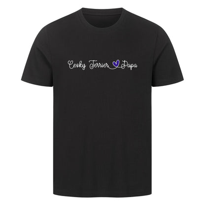 Premium T-Shirt "Cesky Terrier - Papa" Schwarz – hunde-shirt.de