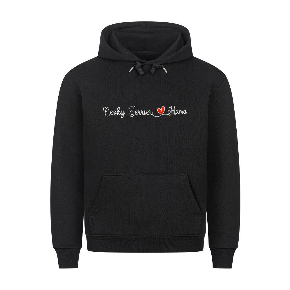 Premium Hoodie "Cesky Terrier - Mama" Schwarz – hunde-shirt.de