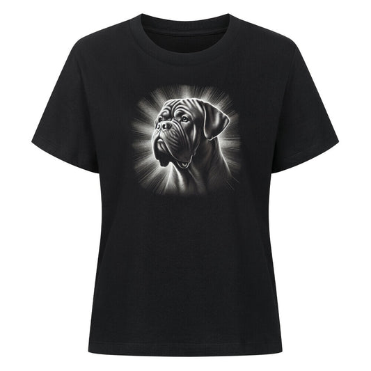 Premium Damen-Shirt "Bordeauxdogge - Shine" Schwarz – hunde-shirt.de