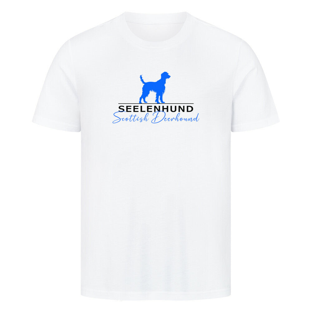 Premium T-Shirt "Deerhound - Seelenhund" Weiß – hunde-shirt.de
