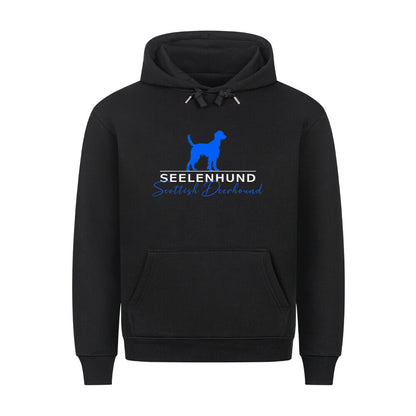Premium Hoodie "Deerhound - Seelenhund" Schwarz – hunde-shirt.de