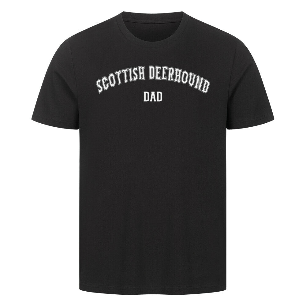 Premium T-Shirt "Deerhound - DAD" Schwarz – hunde-shirt.de