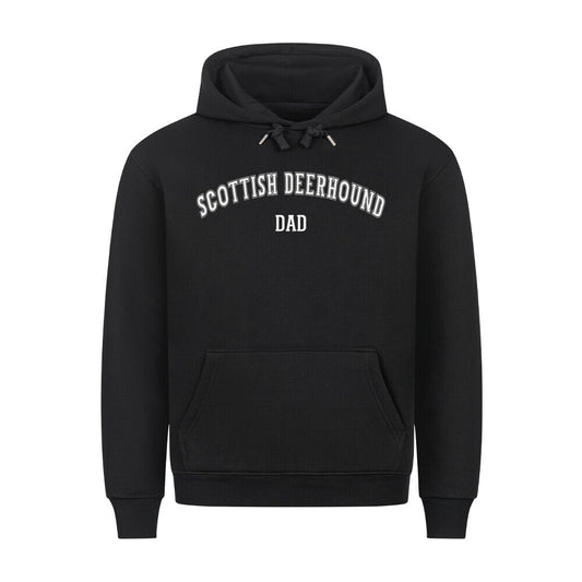 Premium Hoodie "Deerhound - DAD" Schwarz – hunde-shirt.de