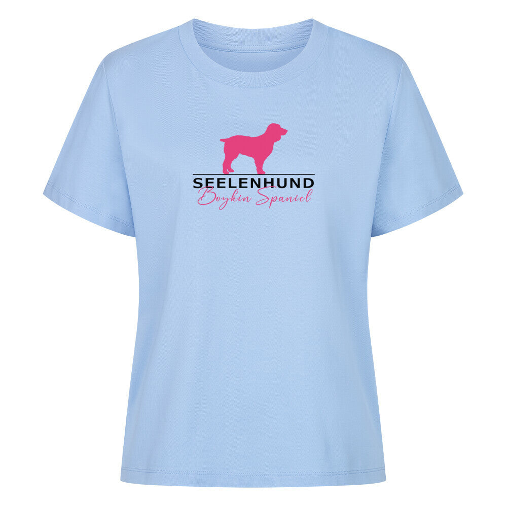 Premium Damen-Shirt "Boykin Spaniel - Seelenhund" Sky Blue – hunde-shirt.de
