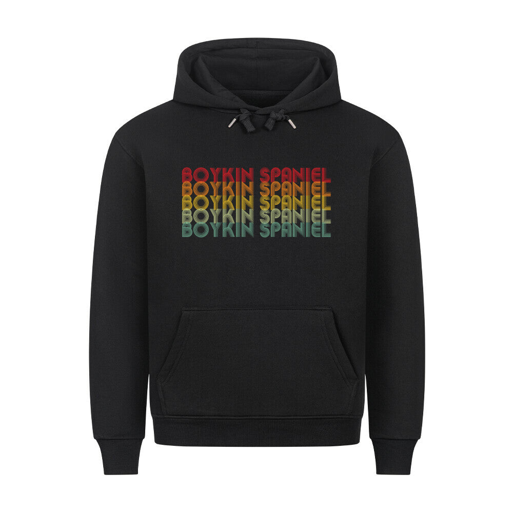 Premium Hoodie "Boykin Spaniel - RETRO" Schwarz – hunde-shirt.de