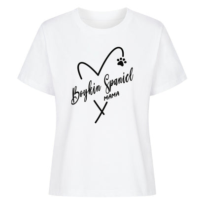 Premium Damen-Shirt "Boykin Spaniel - MAMA" Weiß – hunde-shirt.de