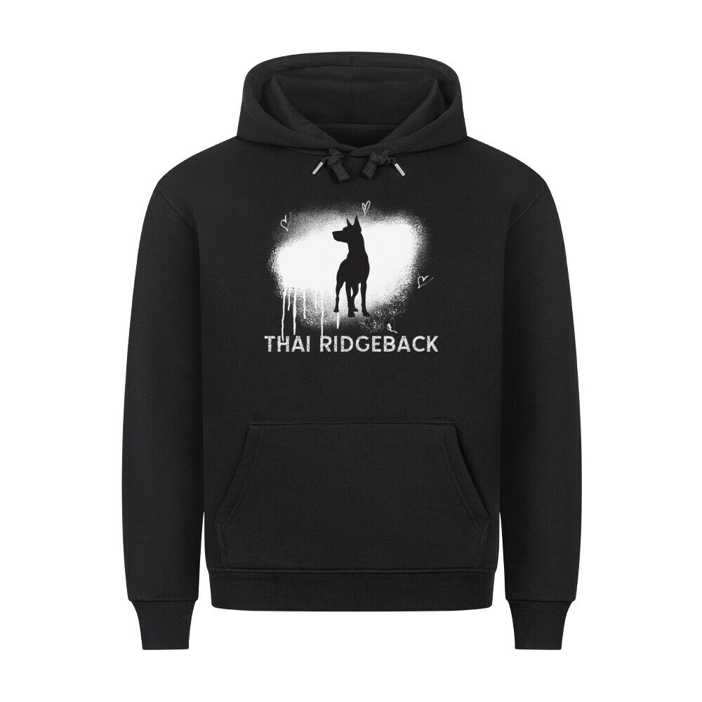 Premium Hoodie "Thai Ridgeback - Brush" Schwarz – hunde-shirt.de