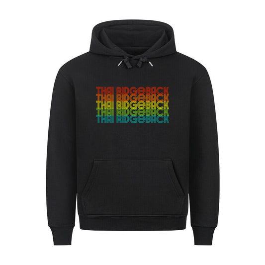 Premium Hoodie "Thai Ridgeback - RETRO" Schwarz – hunde-shirt.de