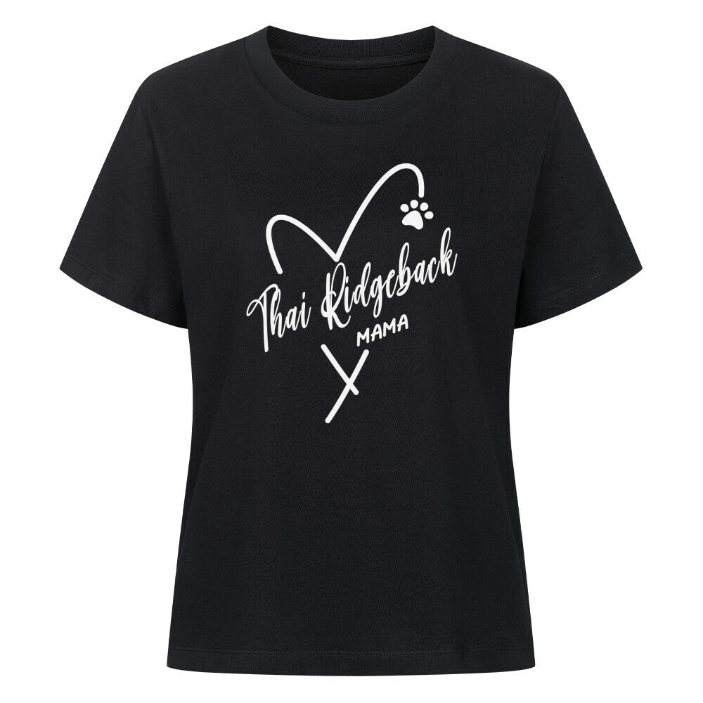Premium Damen-Shirt "Thai Ridgeback - MAMA" Schwarz – hunde-shirt.de