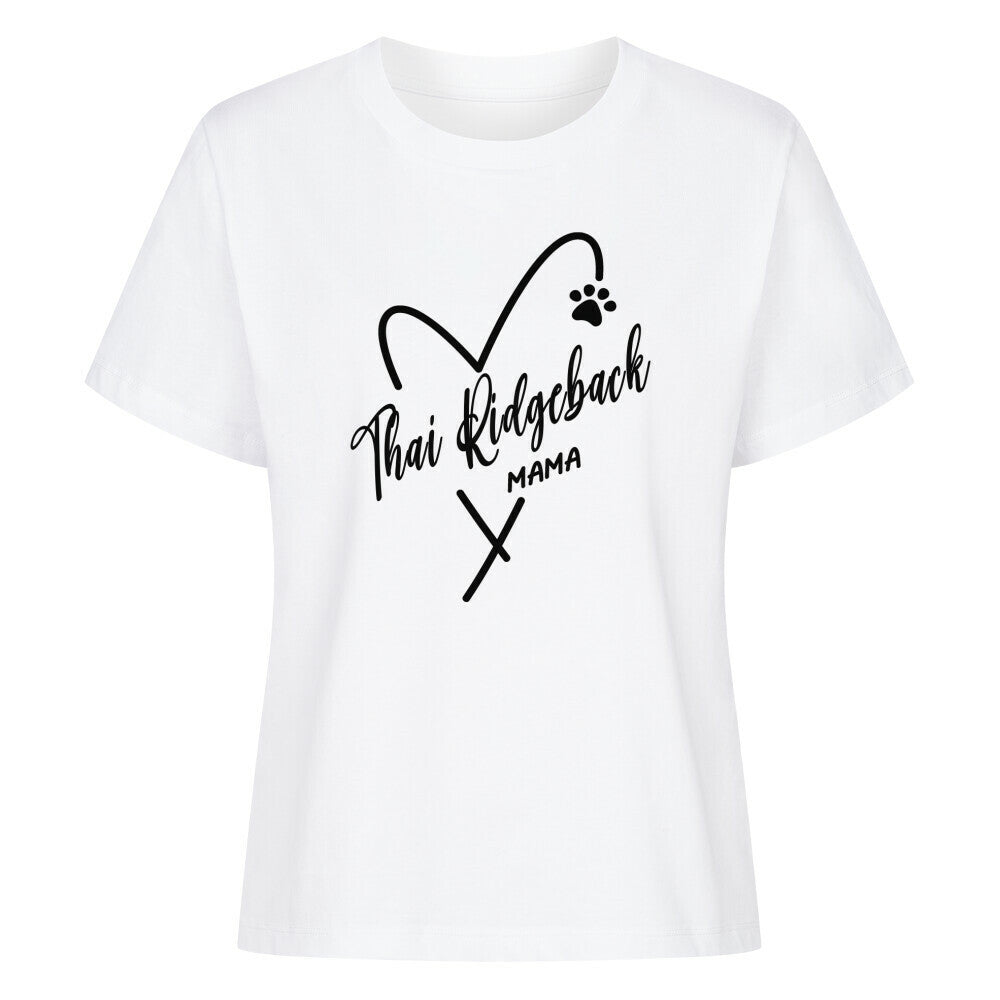 Premium Damen-Shirt "Thai Ridgeback - MAMA" Weiß – hunde-shirt.de