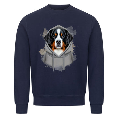 Premium Sweatshirt "Berner Sennenhund - Hooded 1 " Navy Blue – hunde-shirt.de