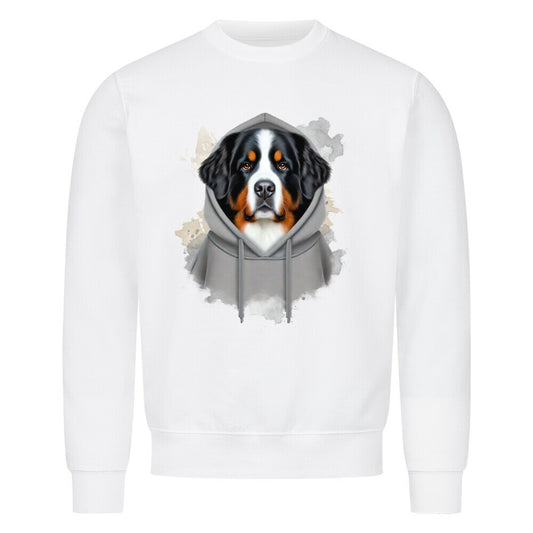 Premium Sweatshirt "Berner Sennenhund - Hooded 1 " Weiß – hunde-shirt.de