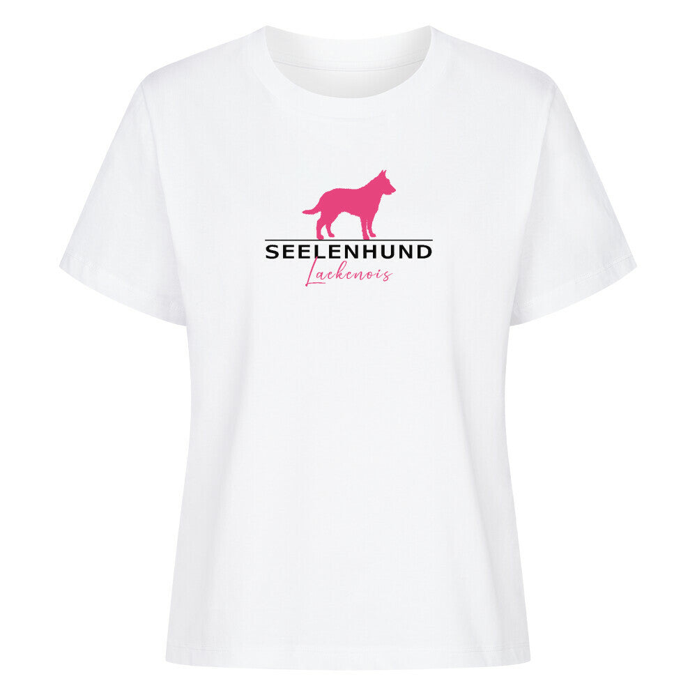 Premium Damen Shirt "Laekenois - Seelenhund" Weiß – hunde-shirt.de